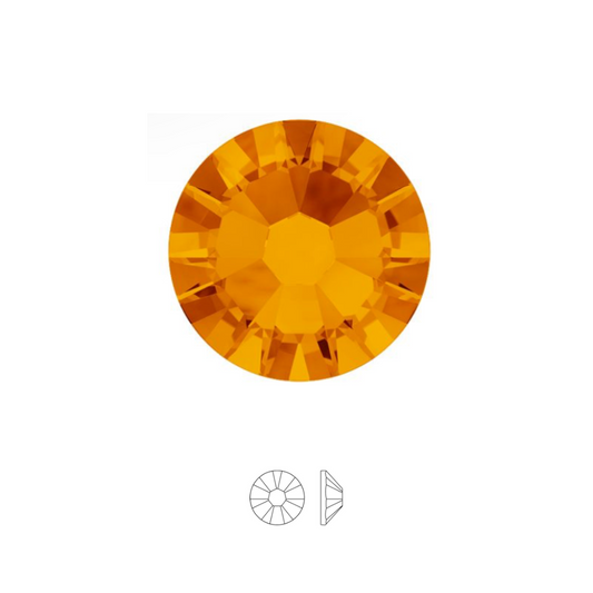 TANGERINE - Crystal 2058 - Strass dentaires à coller – Cristaux à dos plat non hotfix