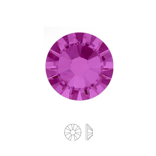 FUCHSIA - Crystal 2058 - Strass dentaires à coller – Cristaux à dos plat non hotfix
