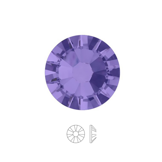 TANZANITE - Crystal 2058 - Strass dentaires à coller – Cristaux à dos plat non hotfix