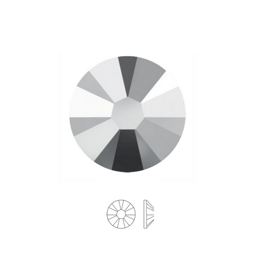 LIGHT CHROME - Crystal 2058 - Strass dentaires à coller – Cristaux à dos plat non hotfix