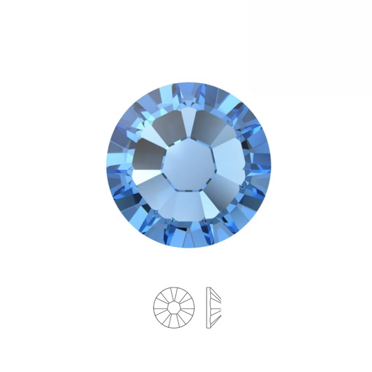 ICE BLUE - Crystal 2058 - Strass dentaires à coller – Cristaux à dos plat non hotfix