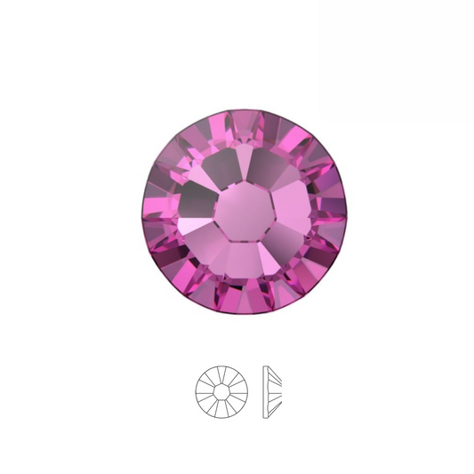 DARK ROSE - Crystal 2058 - Strass dentaires à coller – Cristaux à dos plat non hotfix
