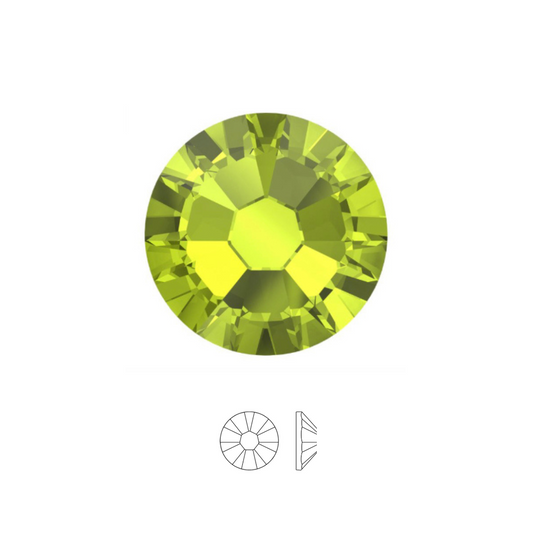 CITRUS GREEN - Crystal 2058 - Strass dentaires à coller – Cristaux à dos plat non hotfix