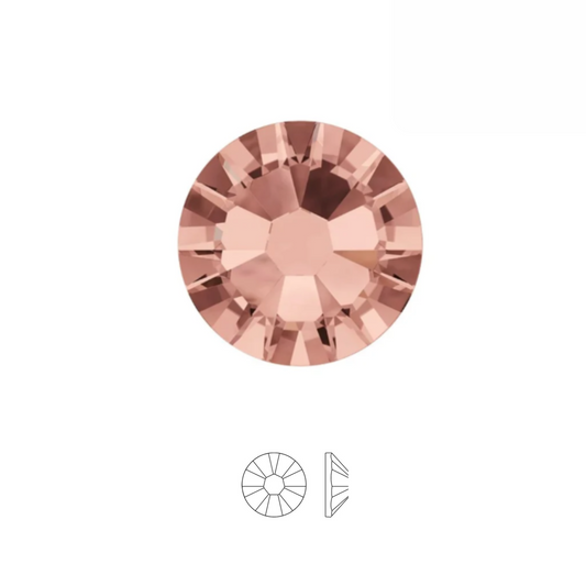BLUSH ROSE - Crystal 2058 - Strass dentaires à coller – Cristaux à dos plat non hotfix