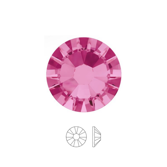 ROSE - Crystal 2058 - Strass dentaires à coller – Cristaux à dos plat non hotfix