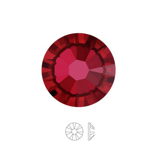 SCARLET - Crystal 2058 - Strass dentaires à coller – Cristaux à dos plat non hotfix