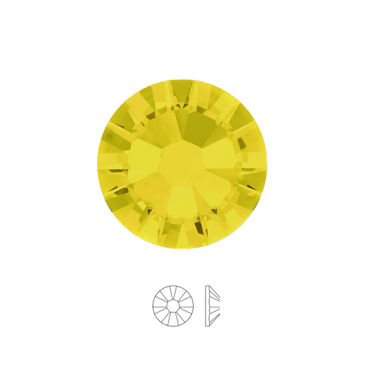 YELLOW OPAL - Crystal 2058 - Strass dentaires à coller – Cristaux à dos plat non hotfix