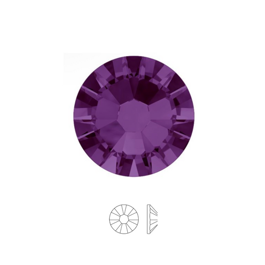 AMETHYST - Crystal 2058 - Strass dentaire à coller - Cristaux à dos plat non hotfix