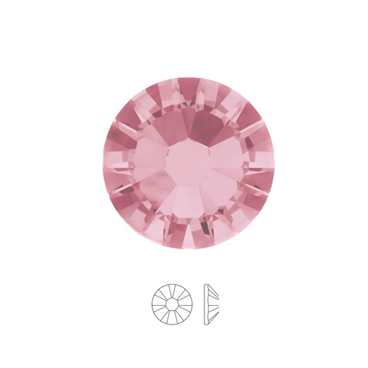 LIGHT ROSE - Crystal 2058 - Strass dentaires à coller – Cristaux à dos plat non hotfix