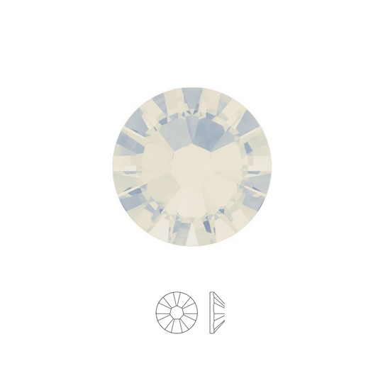 WHITE OPAL - Crystal 2058 - Strass dentaires à coller – Cristaux à dos plat non hotfix