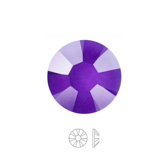 NÉON VIOLET – Crystal 43811615 - Strass dentaires à coller – Cristaux à dos plat (No Hotfix)