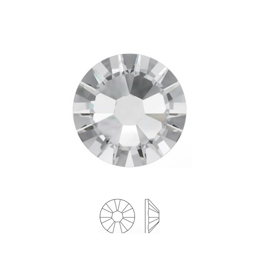 CRYSTAL CLEAR - Crystal 2058 - Strass dentaires à coller – Cristaux à dos plat non hot fix