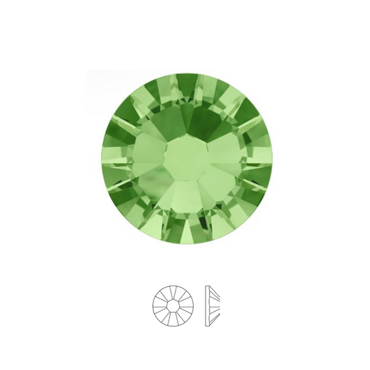 PERIDOT - Crystal 2058 - Strass dentaires à coller – Cristaux à dos plat non hotfix