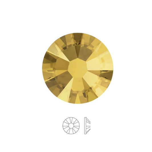 METALLIC SUNSHINE - Crystal 2058 - Strass dentaires à coller – Cristaux à dos plat non hotfix