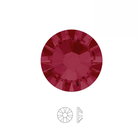 RUBY - Crystal 2058 - Strass dentaires à coller – Cristaux à dos plat non hotfix