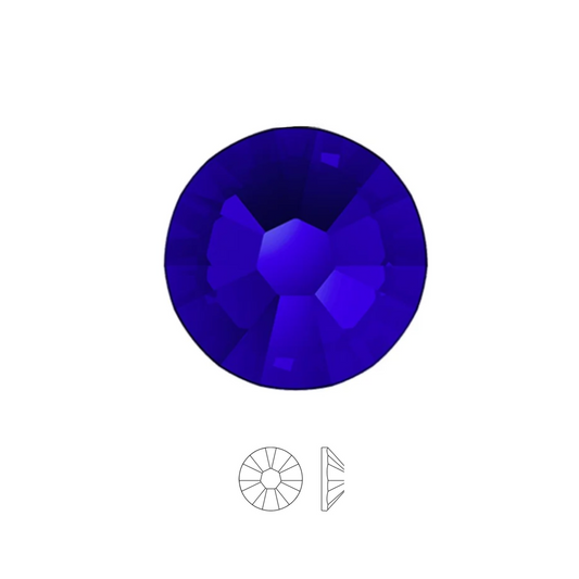MAJESTIC BLUE - Crystal 2058 - Strass dentaire à coller - Cristaux à dos plat non hotfix