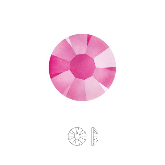 NÉON ROSE – Crystal 43811615 - Strass dentaires à coller – Cristaux à dos plat (No Hotfix)