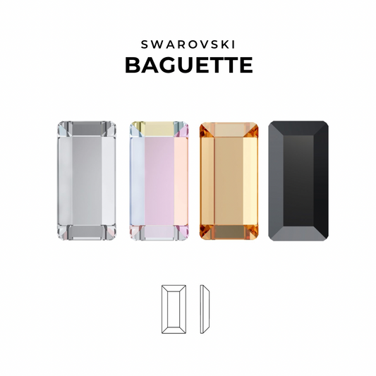 Baguette 2510 (3.7-1.9mm) - Strass dentaires à coller – Cristaux à dos plat non hotfix (10 pcs)
