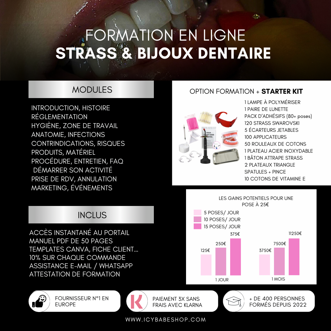 Tooth gems : La formation strass & bijoux dentaire