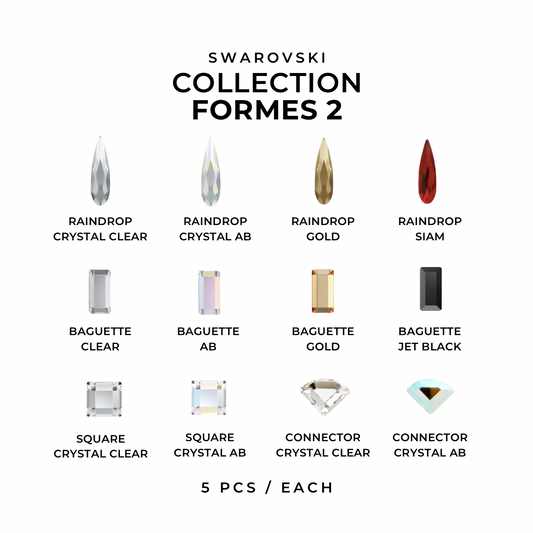 FORMES COLLECTION 2 - Assortiment (60pcs) Swarovski Formes Strass Dentaire / Tooth Gems