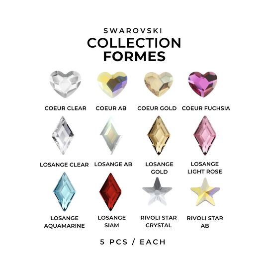 TOOTH GEMS TRAY - Swarovski Shapes - 60 gems
