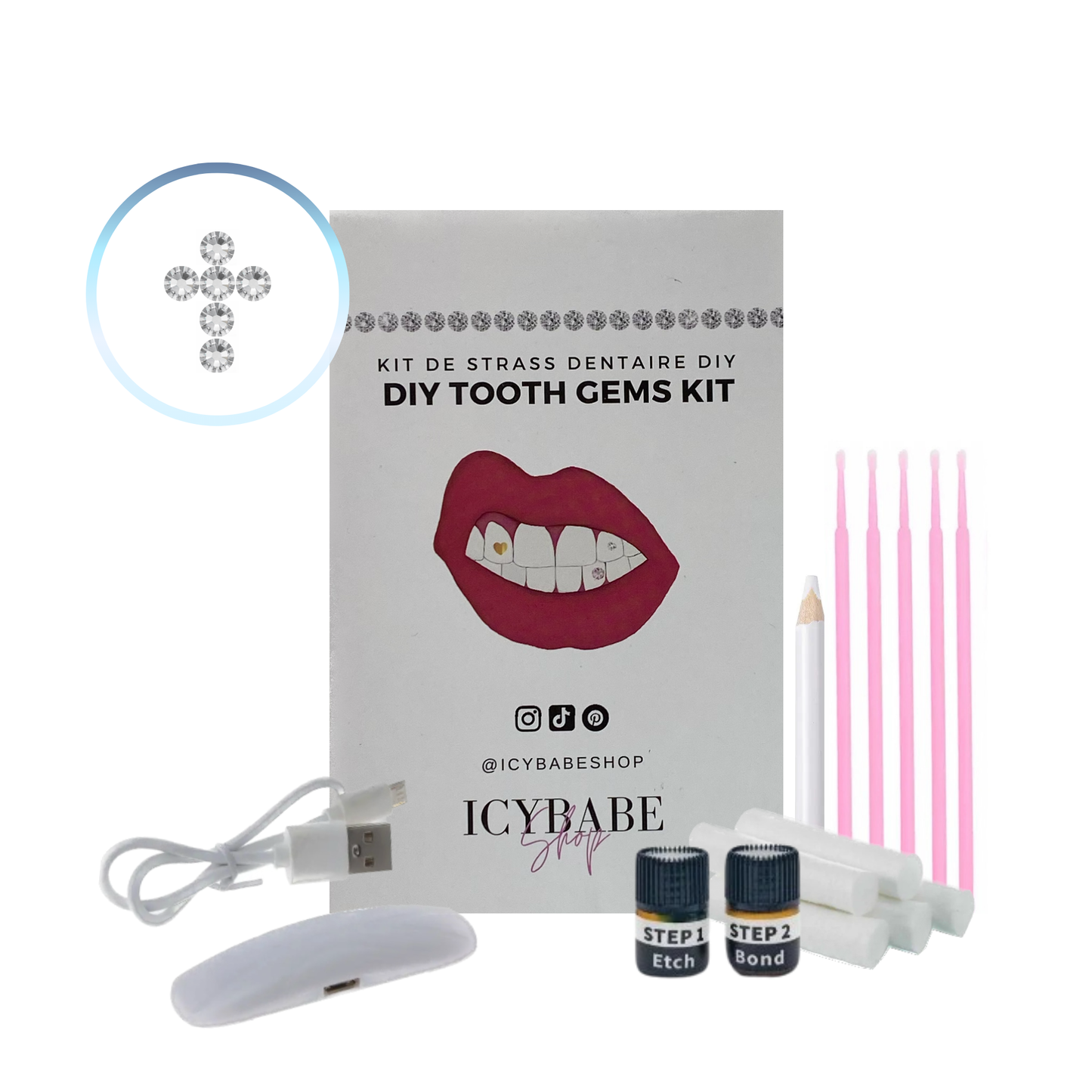 Kit Strass Dentaire - Tooth Gems DIY Kit - CROIX