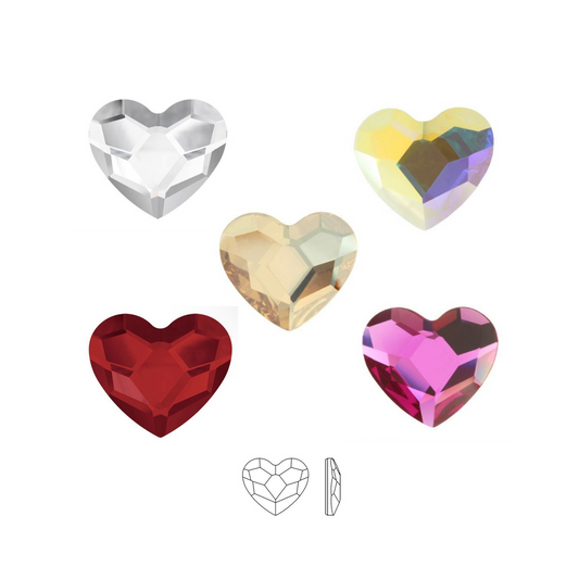 HEART - Swarovski Tooth gems