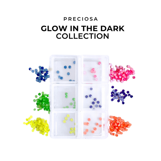 GLOW IN THE DARK - Assortiment (60pcs) NÉON Preciosa Strass Dentaire / Tooth Gems