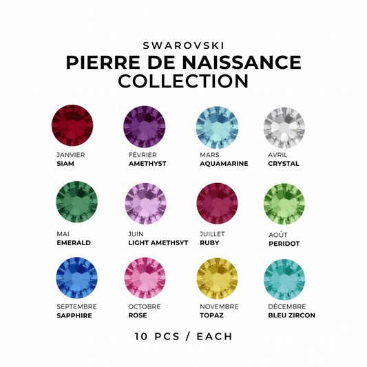 BIRTHSTONE COLLECTION - Assortiments (120pcs) Swarovski 2058 Strass Dentaire / Tooth Gems